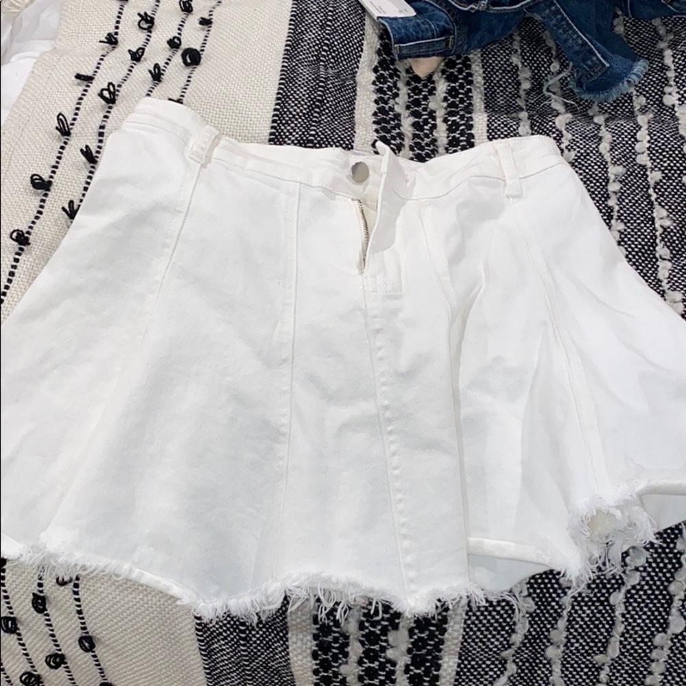 Princess Polly White Denim Skirt